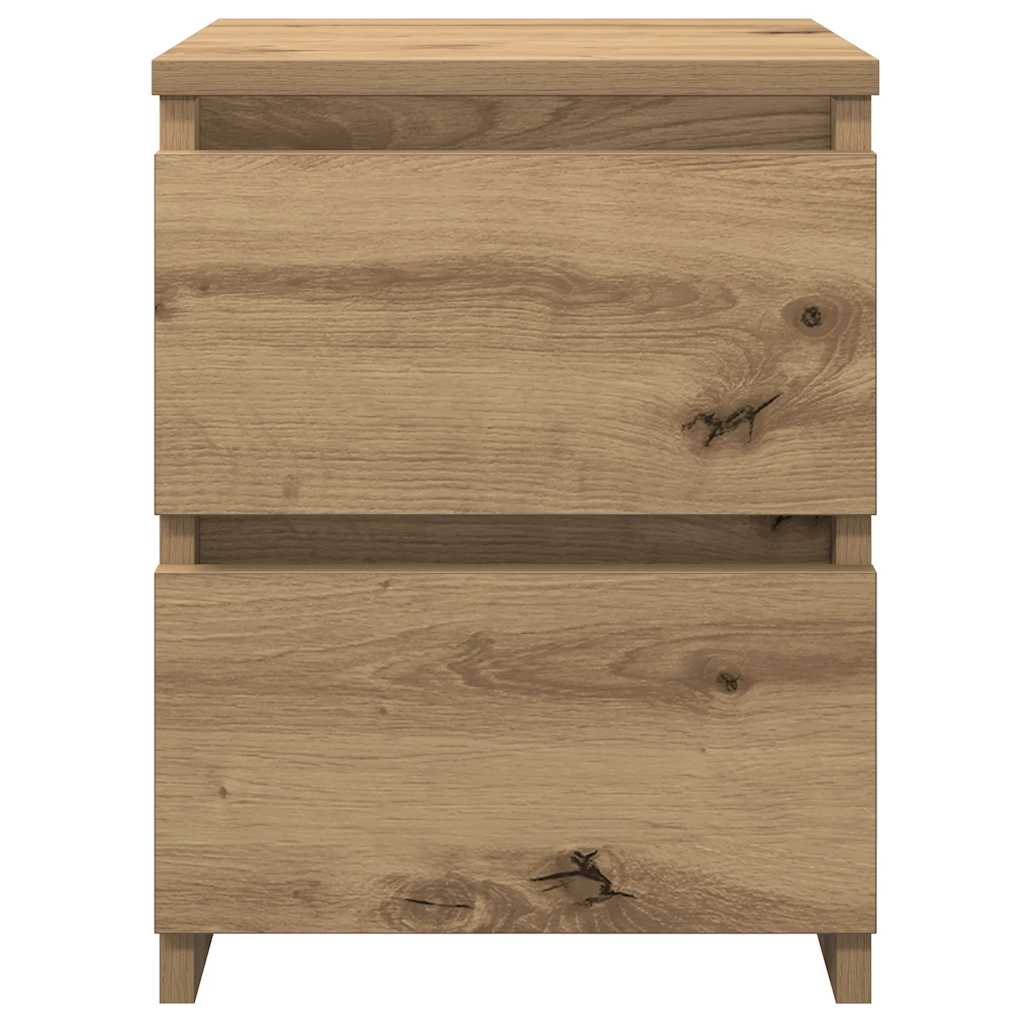 vidaXL Κομοδίνα 2 τεμ.Αρτισιανή Δρυς 30x30x40 εκ. Επεξ. Ξύλο
