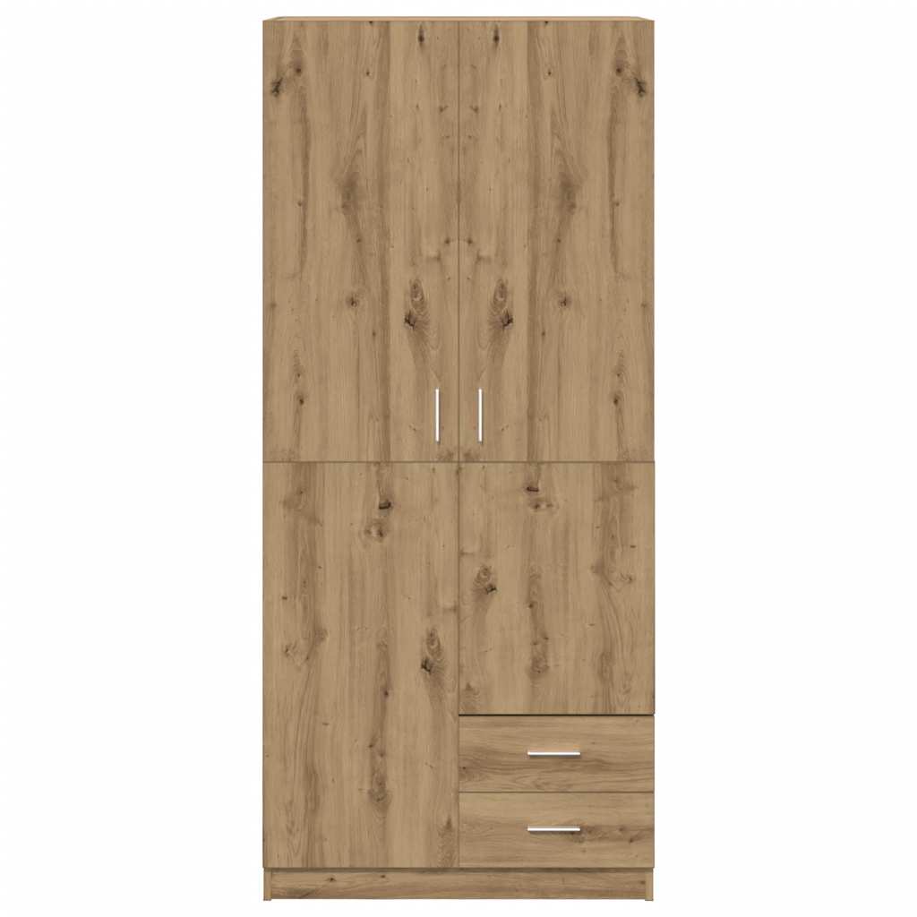 vidaXL Ντουλάπα Τεχνίτης Δρυς 80x52x180 εκ Επεξεργασμένο Ξύλο
