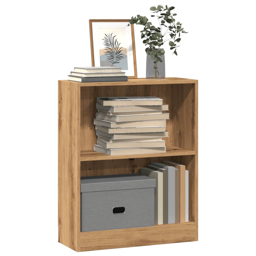 vidaXL Βιβλιοθήκη Αρτισιανή Δρυς 60x24x76 εκ. από Επεξεργασμένο Ξύλο