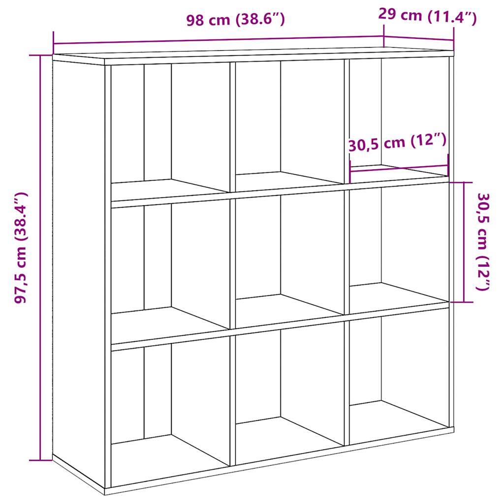 vidaXL Βιβλιοθήκη Παλιό Ξύλο 98 x 29 x 97,5 εκ.