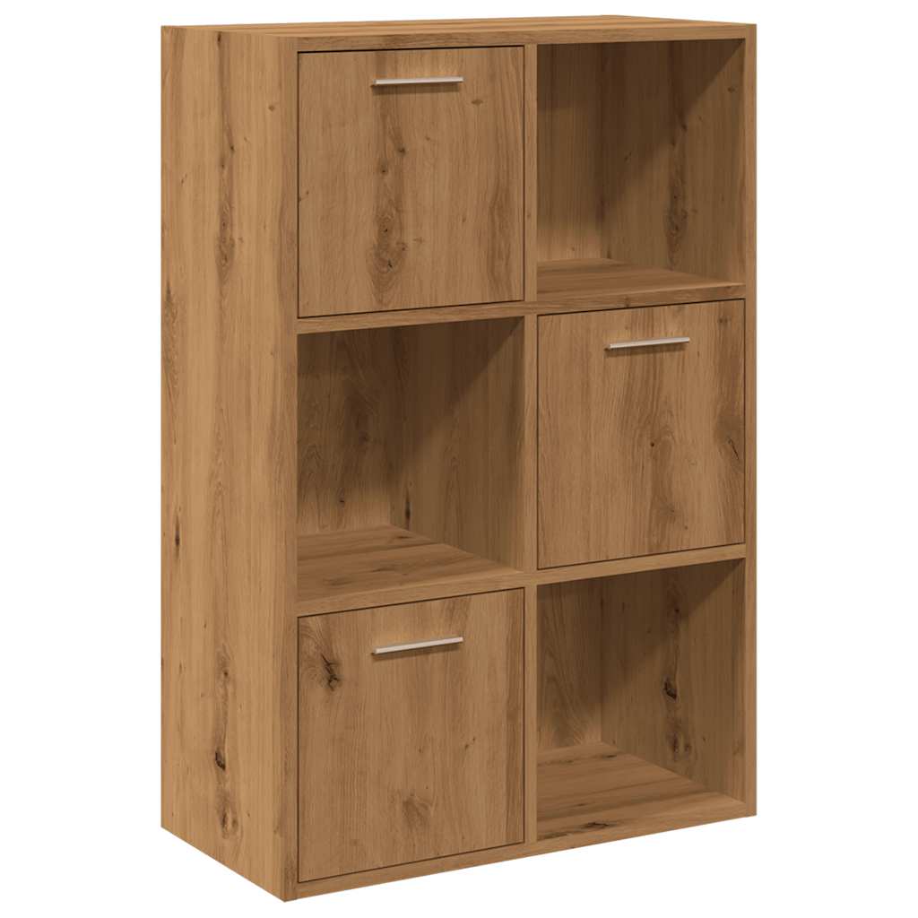 vidaXL Βιβλιοθήκη Τεχνίτης Δρυς 60,5x30x90 εκ. Επεξεργασμένο Ξύλο