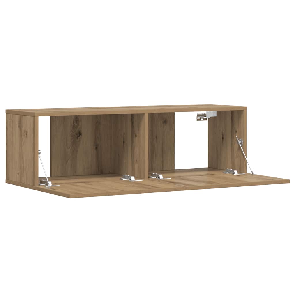 vidaXL Ντουλάπι Τηλεόρασης Τοίχου Artisan Δρυς 100x30x30 εκ Επ. Ξύλο