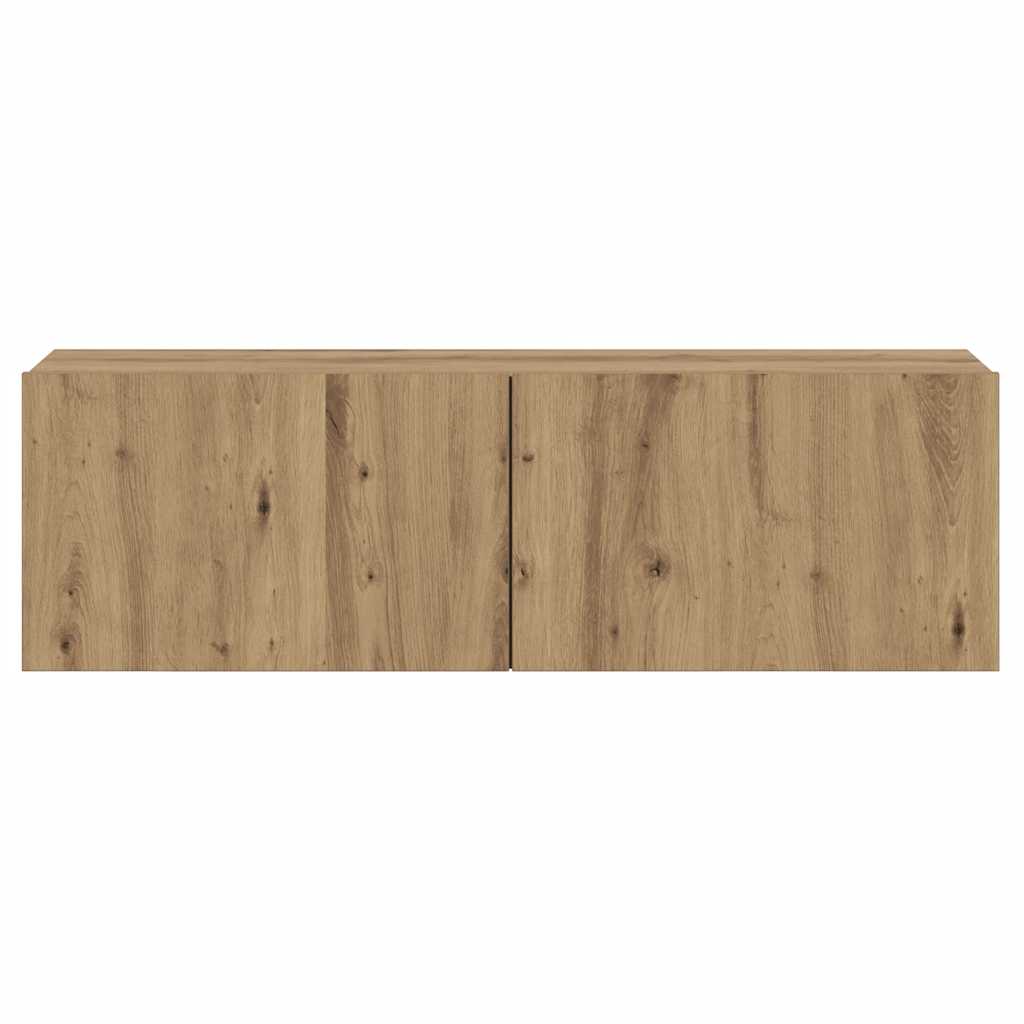 vidaXL Ντουλάπι Τηλεόρασης Τοίχου Artisan Δρυς 100x30x30 εκ Επ. Ξύλο