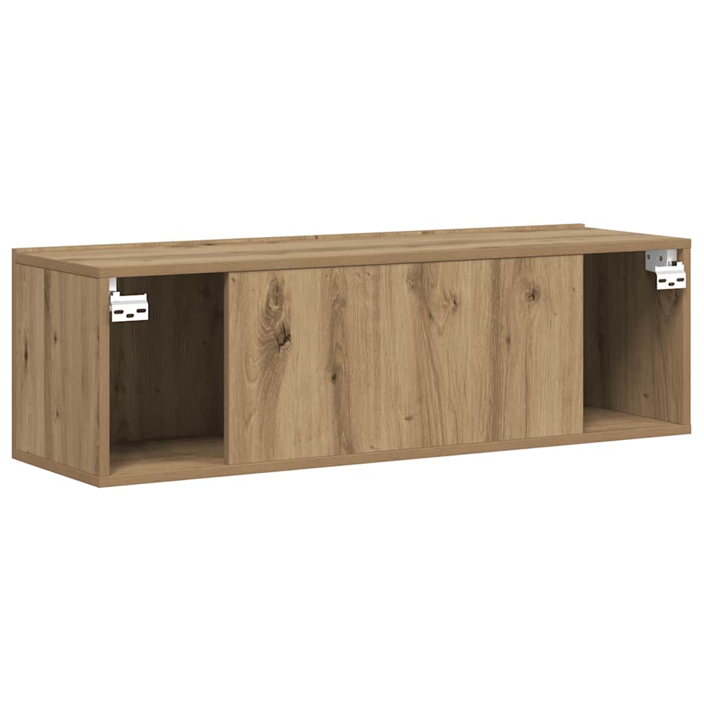 vidaXL Ντουλάπι Τηλεόρασης Τοίχου Artisan Δρυς 100x30x30 εκ Επ. Ξύλο