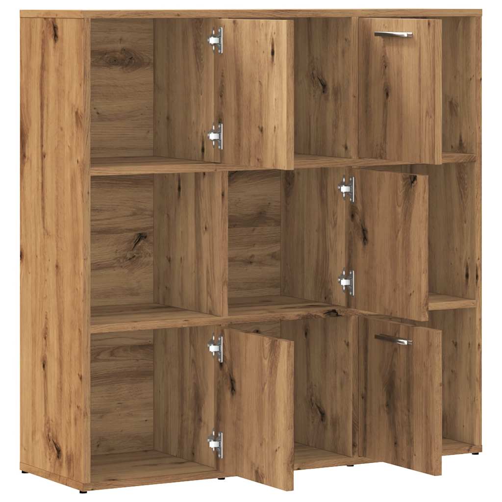 vidaXL Βιβλιοθήκη Τεχνίτης Δρυς 90x28x90 εκ. Επεξεργασμένο Ξύλο