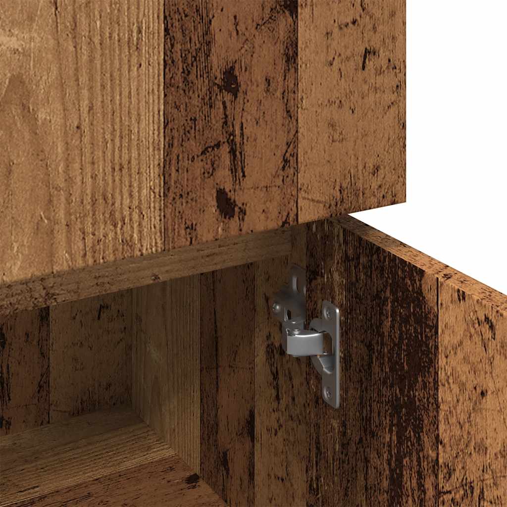 vidaXL Στήλη Μπάνιου Παλιό Ξύλο 30 x 30 x 95 εκ. από Μοριοσανίδα