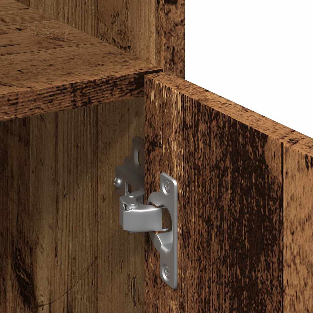 vidaXL Ντουλάπι μπάνιου Παλιό ξύλο 30x30x179 cm Κατασκευασμένο ξύλο