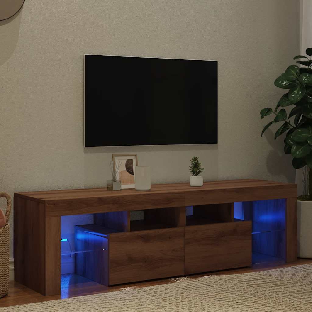 vidaXL Έπιπλο Τηλεόρασης με LED Αρτισιανή Δρυς 140x36,5x40εκ Επεξ.Ξύλο