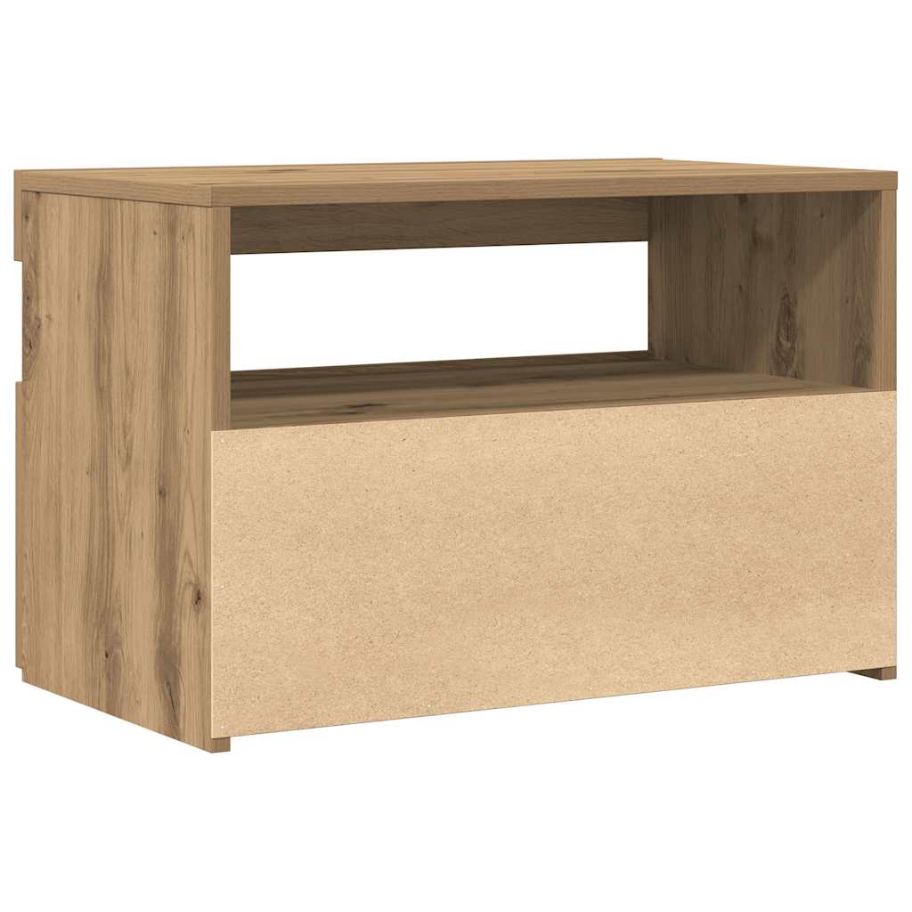 ντουλάπι τηλεόρασης vidaXL με φώτα LED Artisan Oak Κατασκευασμένο ξύλο