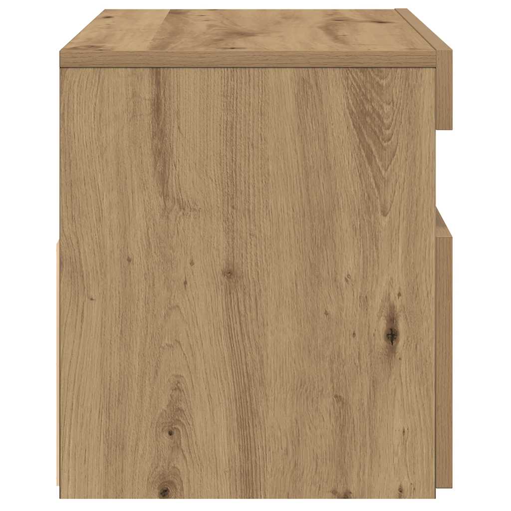 ντουλάπι τηλεόρασης vidaXL με φώτα LED Artisan Oak Κατασκευασμένο ξύλο