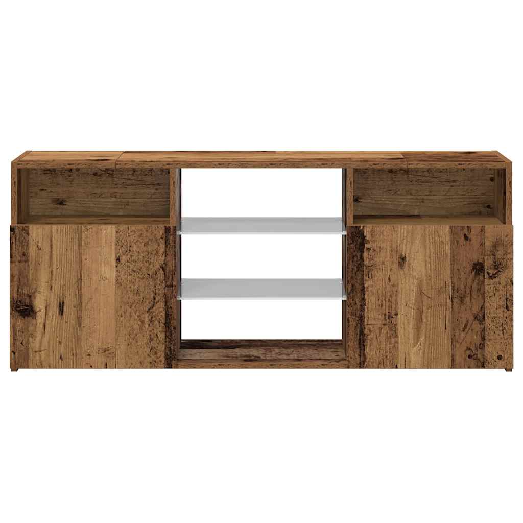 vidaXL Έπιπλο Τηλεόρασης LED Όψη Παλαιού Ξύλου 120x30x50 εκ.Επεξ. Ξύλο