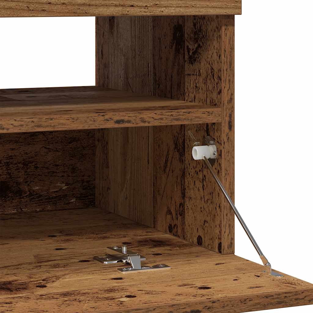 vidaXL Έπιπλο Τηλεόρασης LED Όψη Παλαιού Ξύλου 100x35x40 εκ.Επεξ. Ξύλο