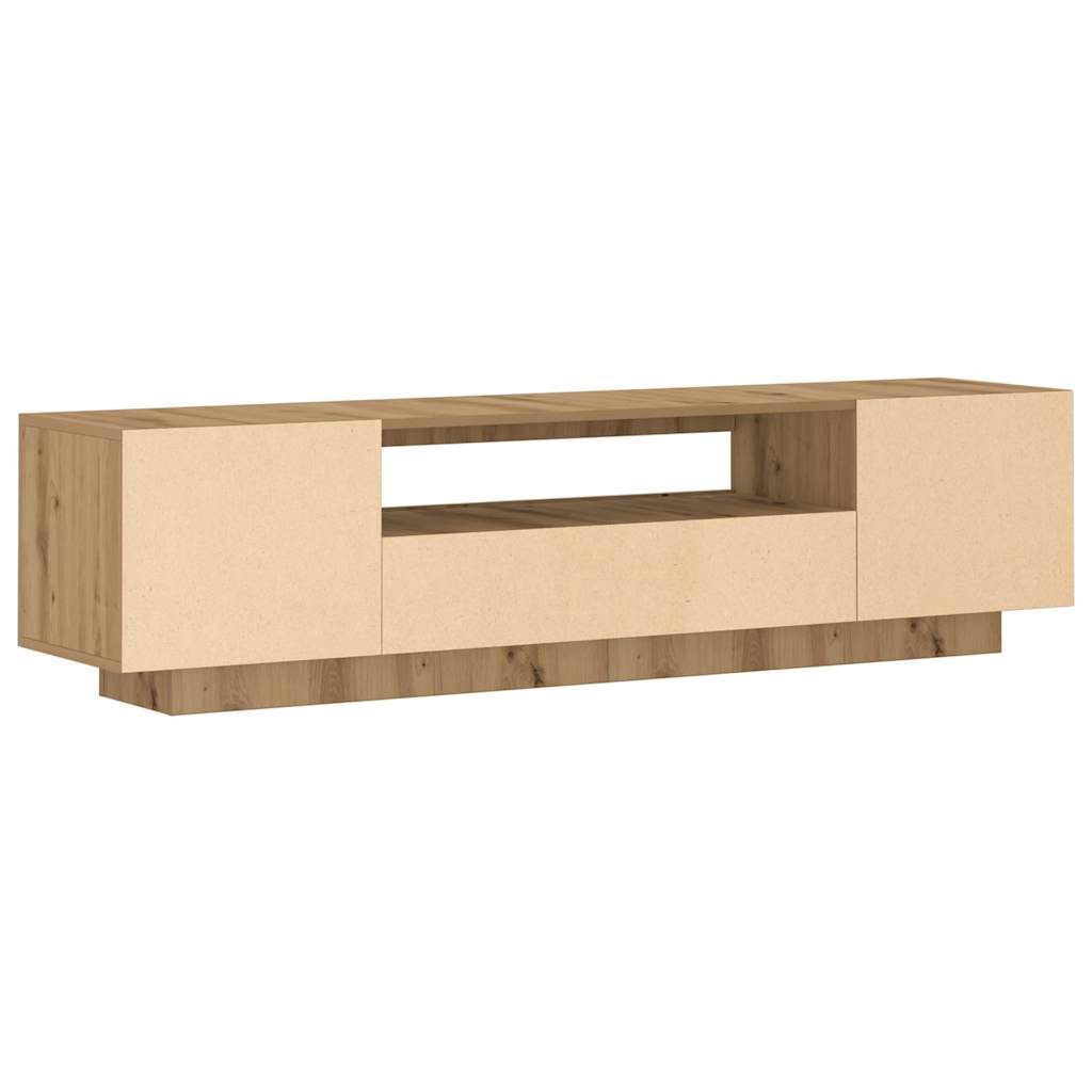 vidaXL Έπιπλο Τηλεόρασης με LED Αρτισιανή Δρυς 160x35x40 εκ Επεξ.Ξύλο