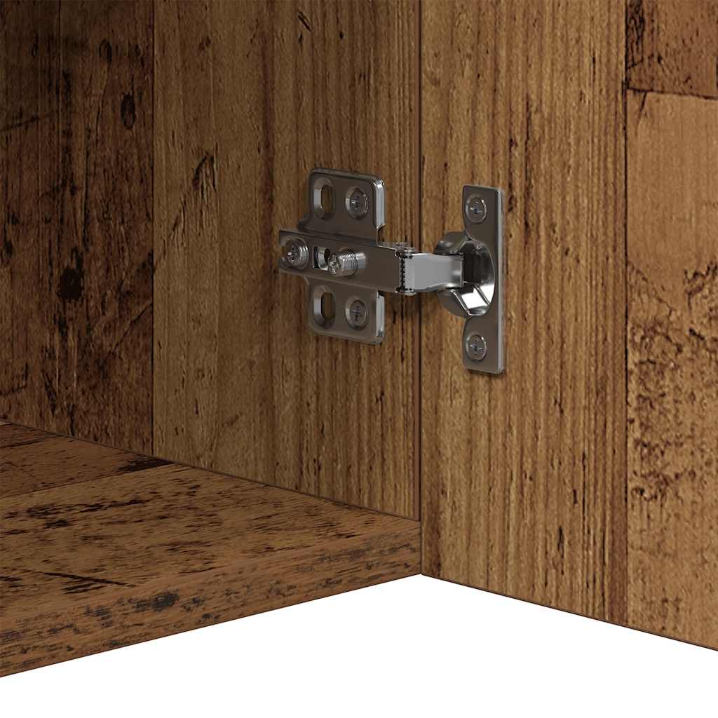 vidaXL Ντουλάπι με LED Όψη Παλαιού Ξύλου 80 x 35 x 75 εκ. Επεξ. Ξύλο