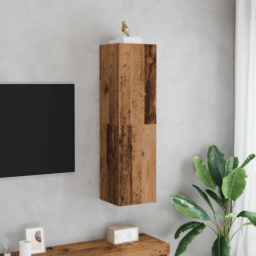 ντουλάπι τηλεόρασης vidaXL Παλιό ξύλο 30,5x30x110 cm Ξύλινη κατασκευή