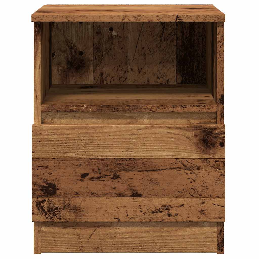 vidaXL ντουλάπι κομοδίνου Παλιό ξύλο 40x40x50 cm Κατασκευασμένο ξύλο