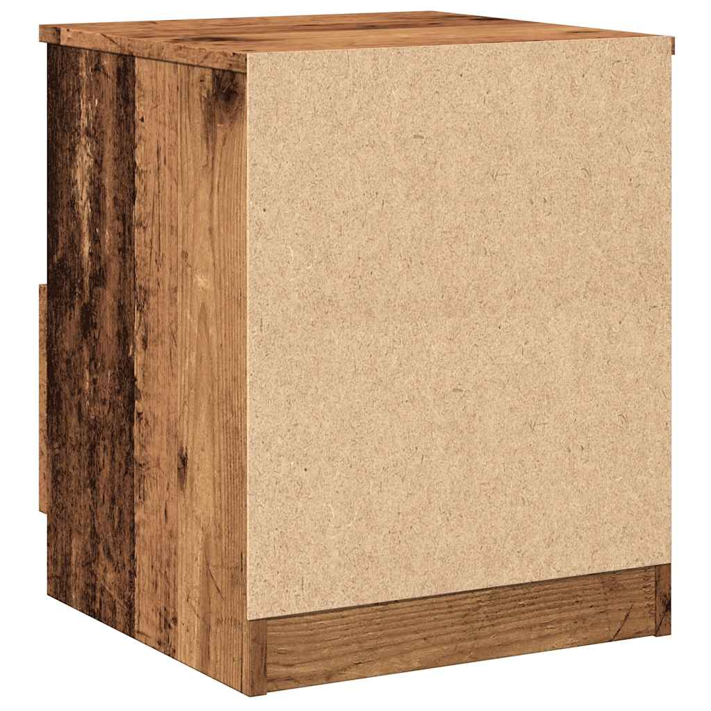 vidaXL ντουλάπι κομοδίνου Παλιό ξύλο 40x40x50 cm Κατασκευασμένο ξύλο