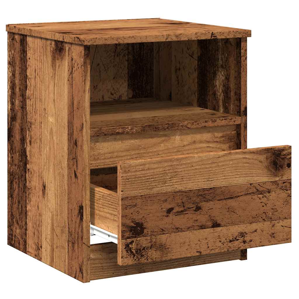 vidaXL ντουλάπι κομοδίνου Παλιό ξύλο 40x40x50 cm Κατασκευασμένο ξύλο