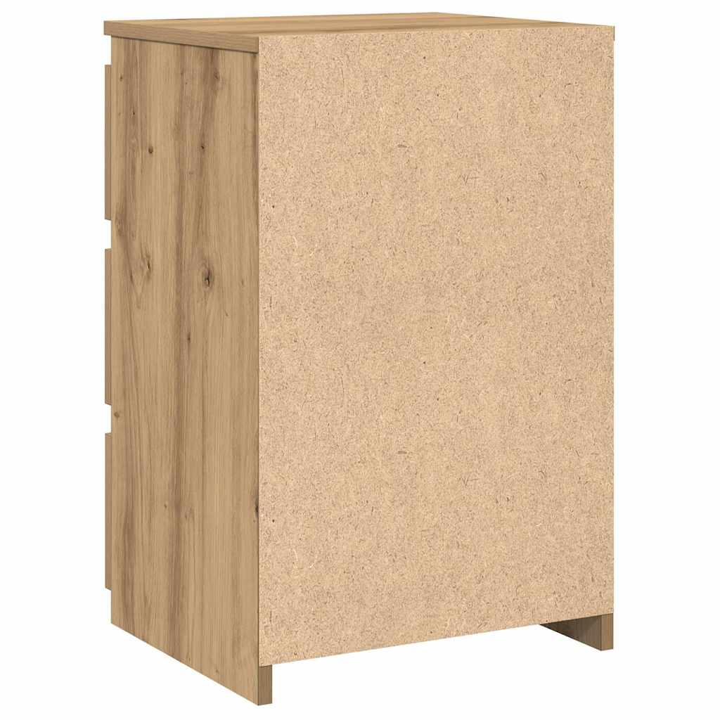 vidaXL Κομοδίνα 2 τεμ.Αρτισιανή Δρυς 40x35x62,5 εκ. Επεξ. Ξύλο