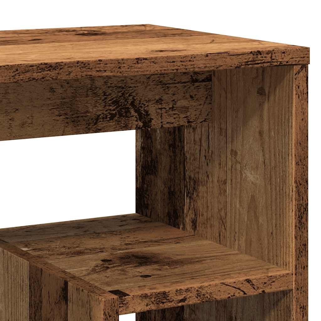 vidaXL Κομοδίνο Όψη Παλαιού Ξύλου 40 x 30 x 40 εκ. από Επεξ. Ξύλο
