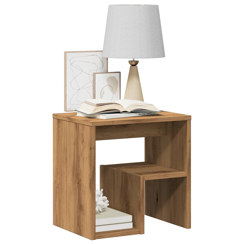 vidaXL Κομοδίνα 2 τεμ. Τεχνίτης Δρυς 40x30x40 εκ. από Επεξεργ. Ξύλο