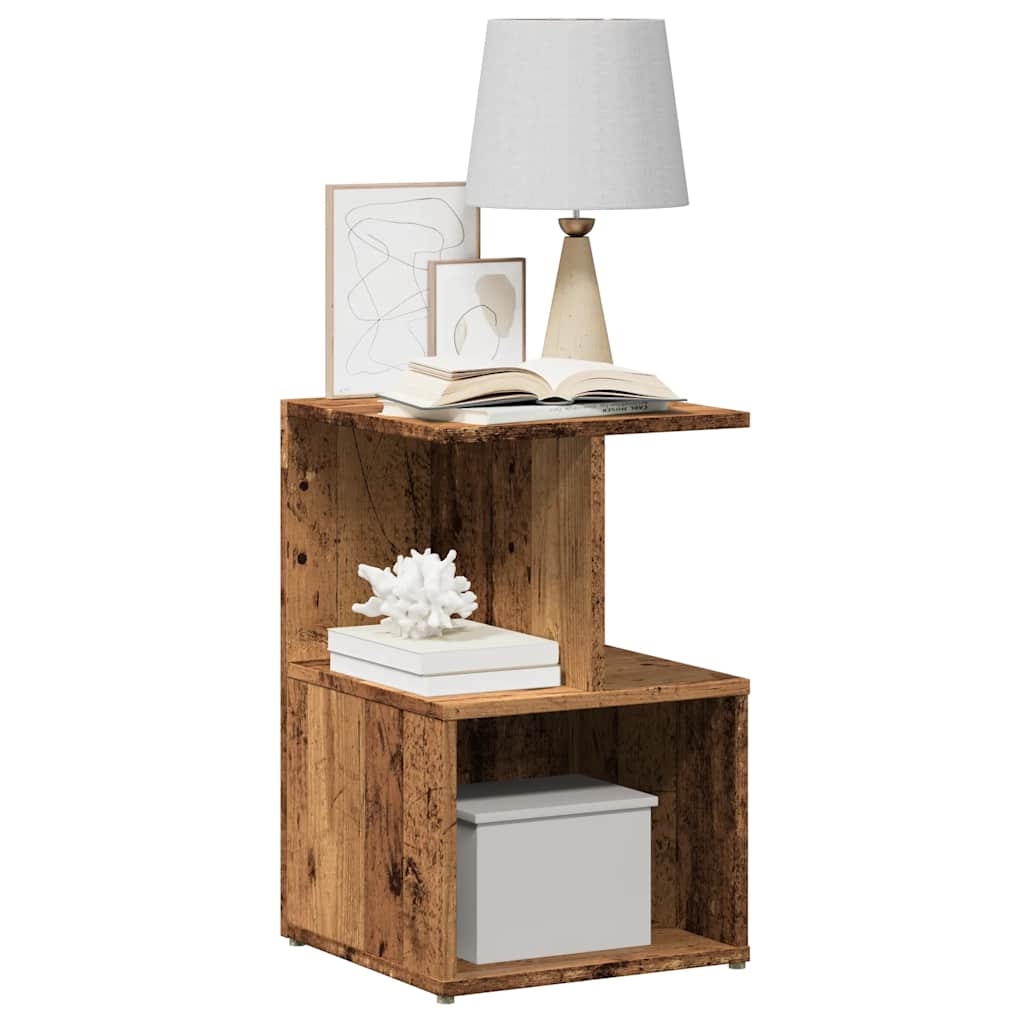 vidaXL Κομοδίνα 2 τεμάχια Παλιό ξύλο 35x35x55 cm Κατασκευασμένο ξύλο