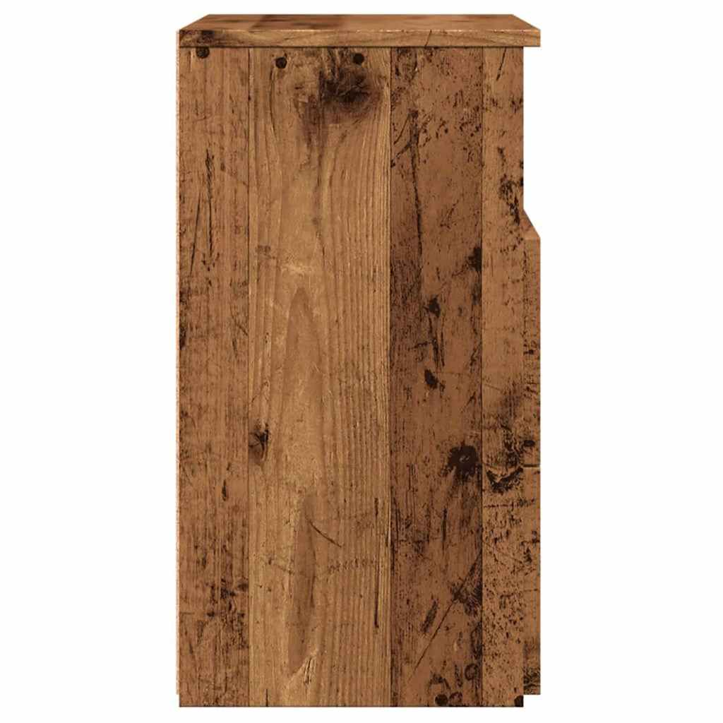 vidaXL Κομοδίνο Όψη Παλαιού Ξύλου 50x32x60 εκ. από Επεξ. Ξύλο