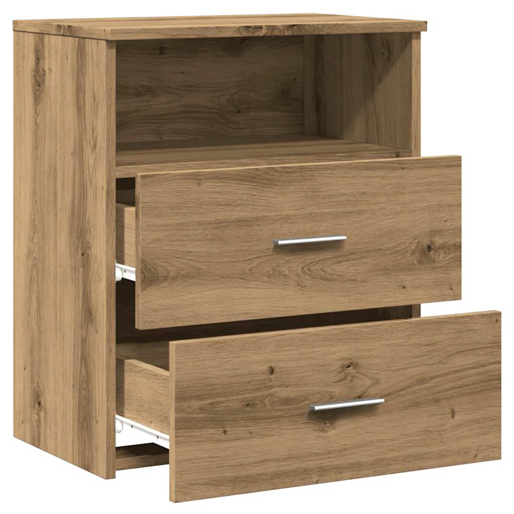 vidaXL Κομοδίνο Αρτισιανή Δρυς 50x32x60 εκ. από Επεξεργασμένο Ξύλο