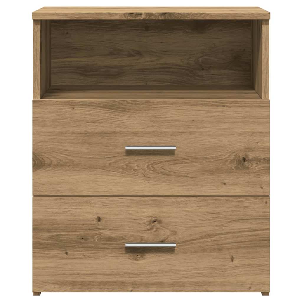 vidaXL Κομοδίνα 2 τεμ.Αρτισιανή Δρυς 50x32x60 εκ. Επεξ. Ξύλο