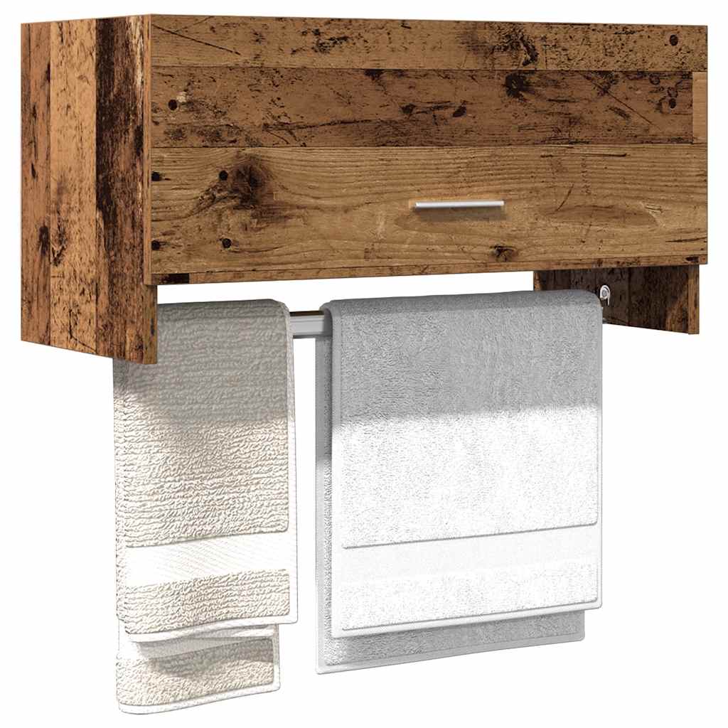 vidaXL Ντουλάπα παλαιού ξύλου 70x32,5x35 cm Ξύλινο μηχανουργικό ξύλο