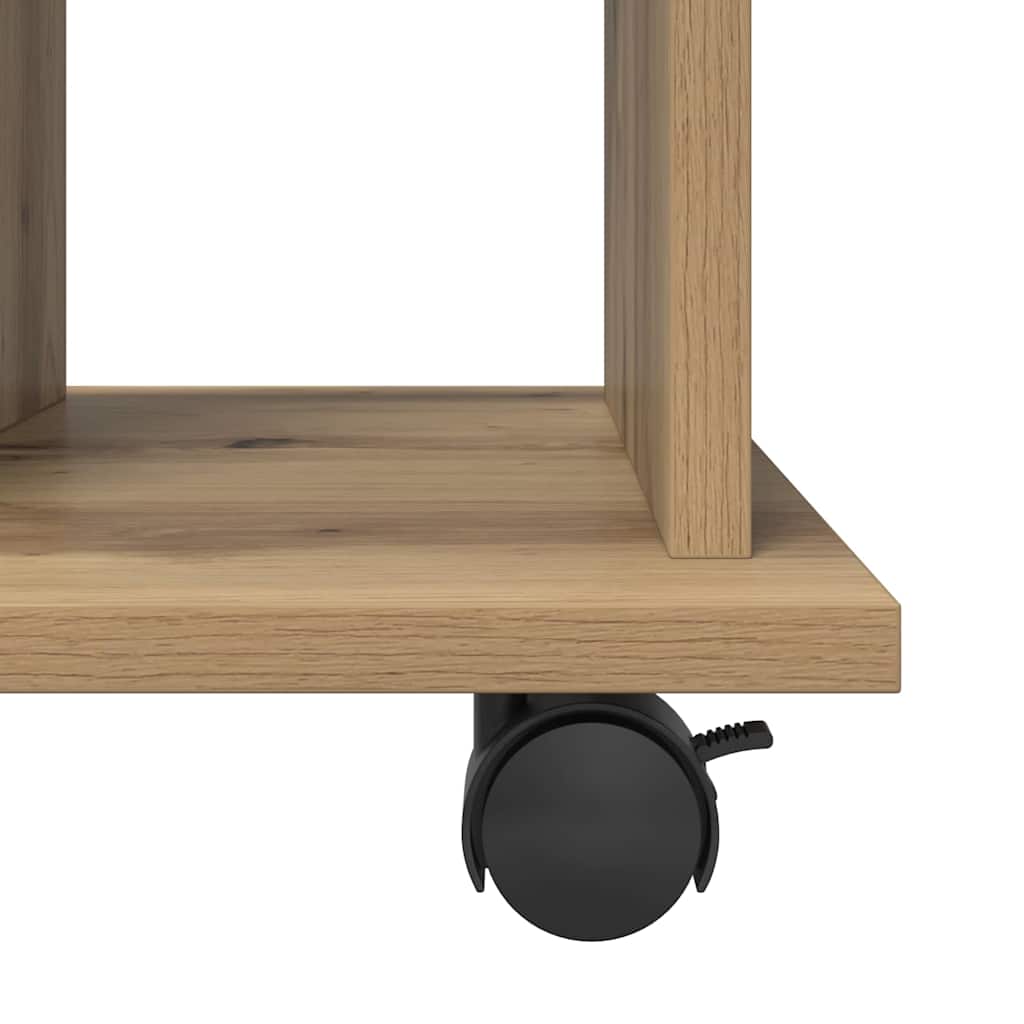 vidaXL Ντουλάπι Τροχήλατο Αρτισιανή Δρυς 60x45x60 εκ. Επεξεργ. Ξύλο