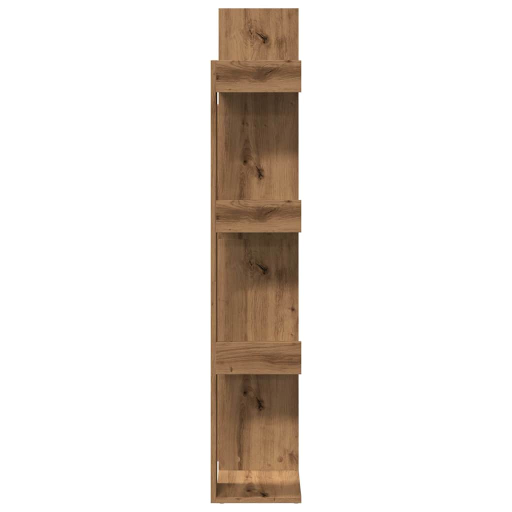 vidaXL Βιβλιοθήκη Αρτισιανή Δρυς 48x25,5x140 εκ. Επεξεργ. Ξύλο