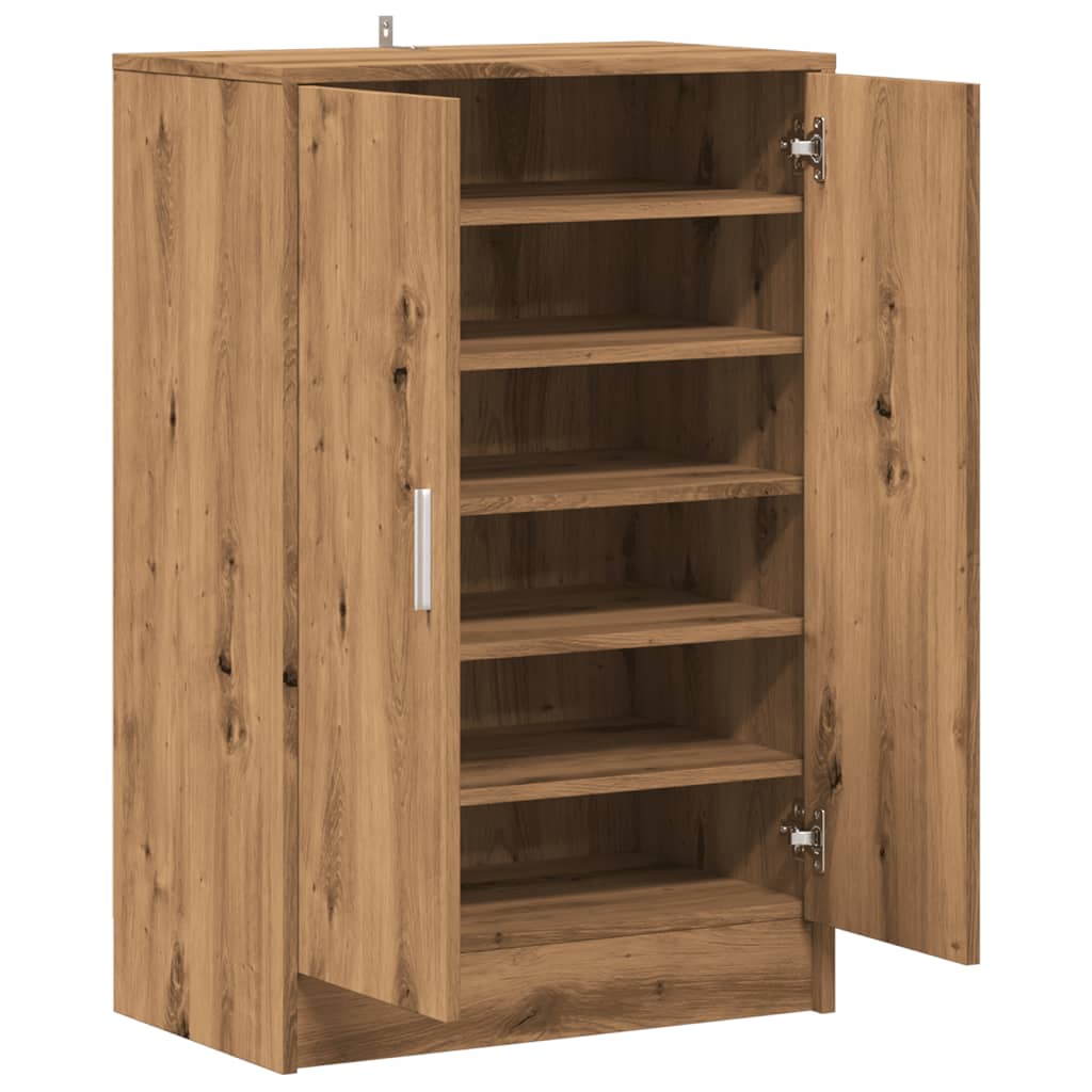 vidaXL Παπουτσοθήκη Αρτισιανή Δρυς 60x35x92 εκ. Επεξεργασμένο Ξύλο