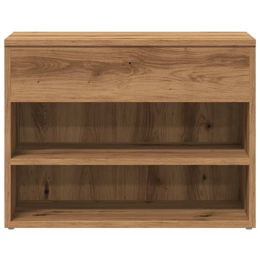 vidaXL Πάγκος Παπουτσιών τεχνίτης Δρυς 60x30x45 εκ. Επεξεργασμένο Ξύλο