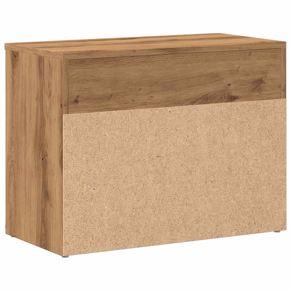 vidaXL Πάγκος Παπουτσιών τεχνίτης Δρυς 60x30x45 εκ. Επεξεργασμένο Ξύλο