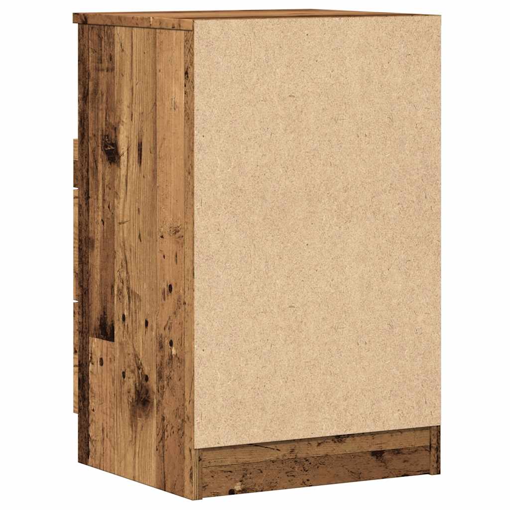 vidaXL Κομοδίνα 2 τεμ. Όψη Παλαιού Ξύλου 40x36x65 εκ. από Επεξ. Ξύλο