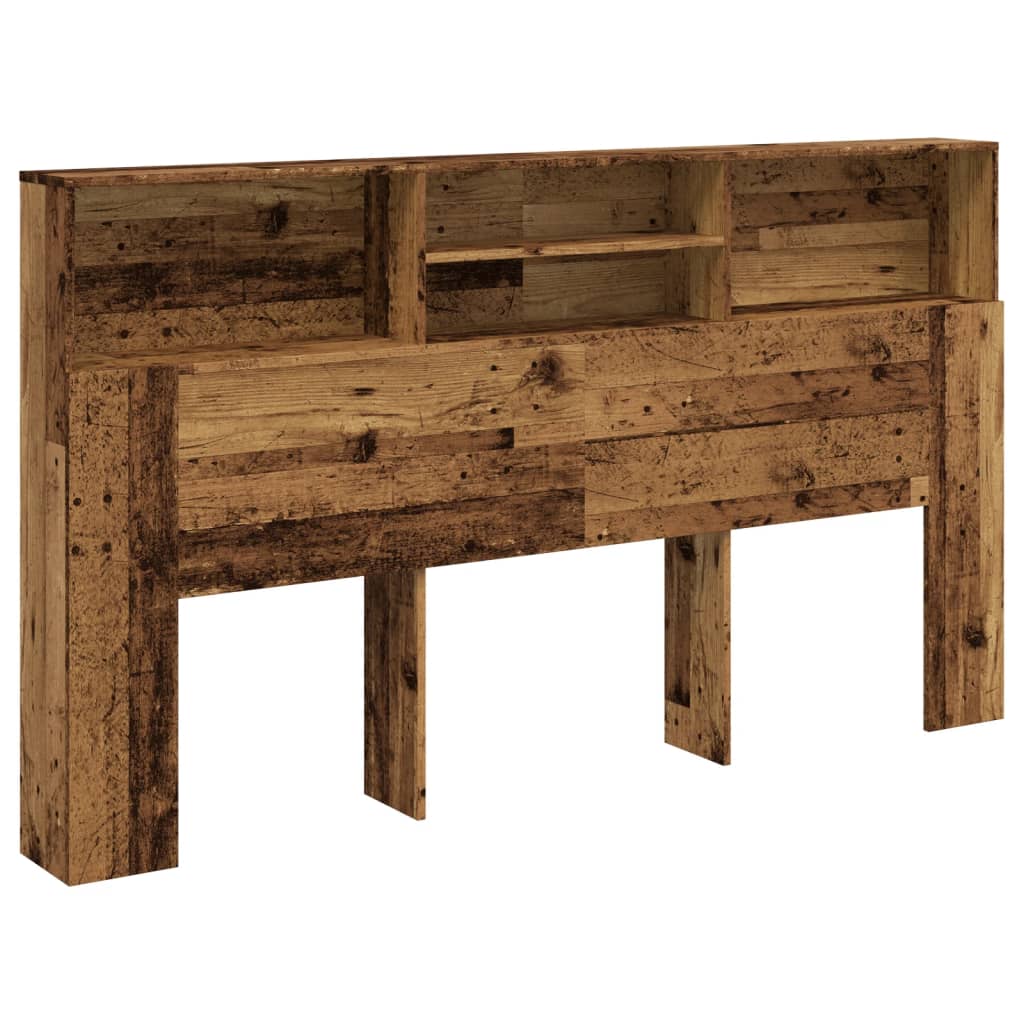 vidaXL Ντουλάπι κεφαλάρι Παλιό ξύλο 180x19x103,5 cm Ξύλο μηχανής