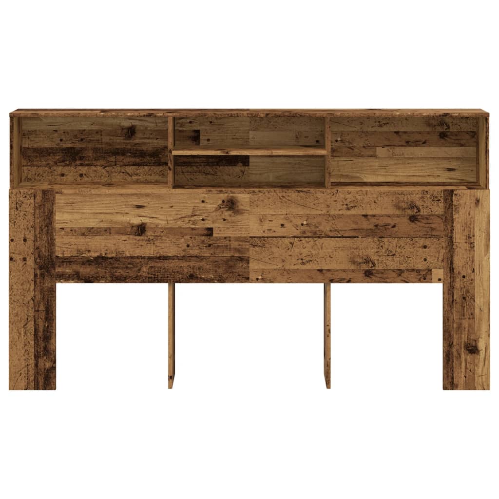 vidaXL Ντουλάπι κεφαλάρι Παλιό ξύλο 180x19x103,5 cm Ξύλο μηχανής