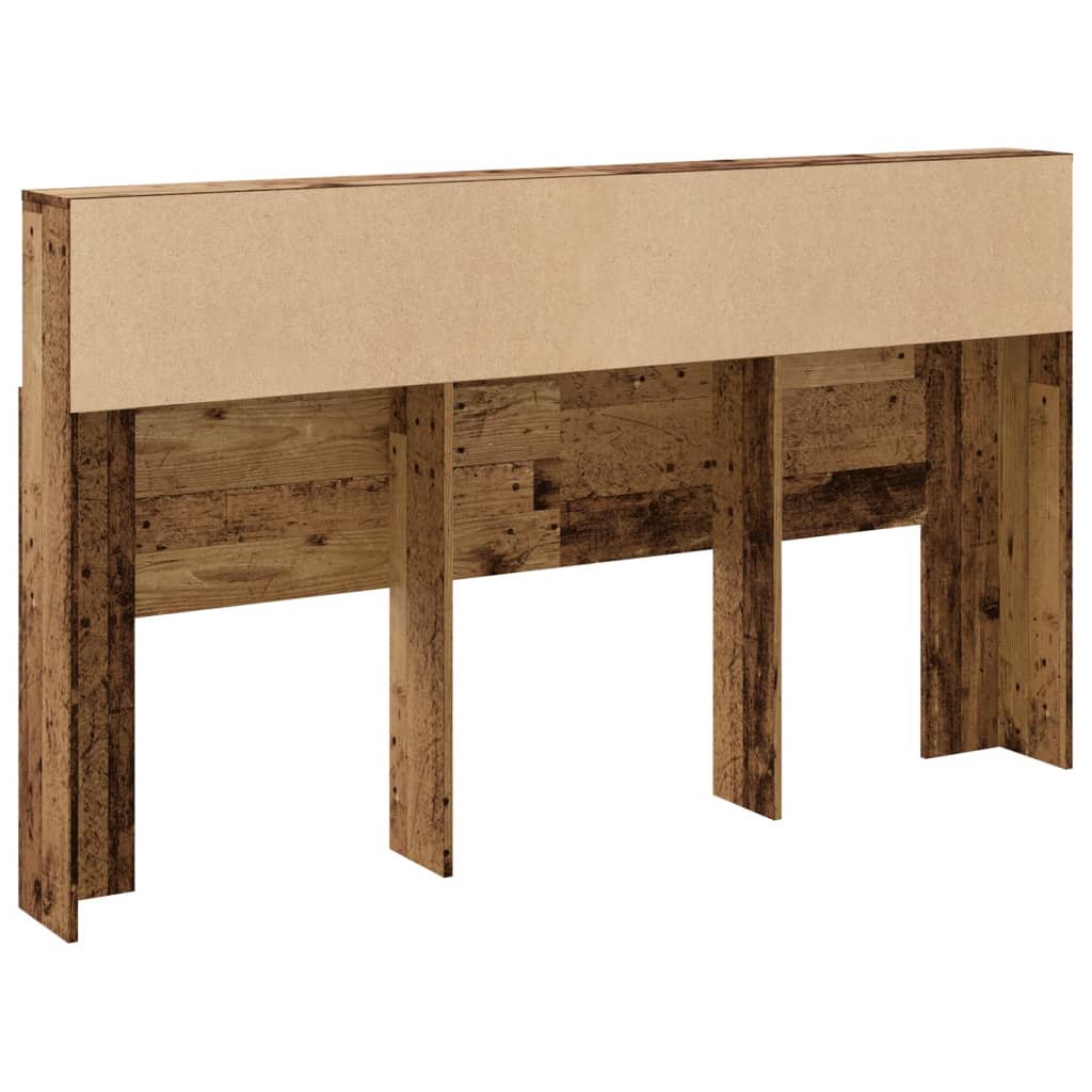 vidaXL Ντουλάπι κεφαλάρι Παλιό ξύλο 180x19x103,5 cm Ξύλο μηχανής