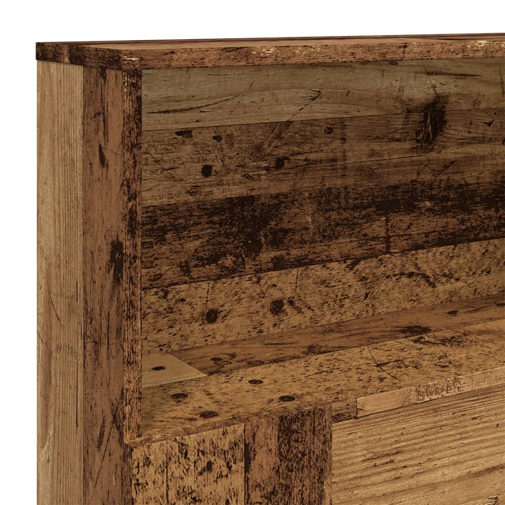 vidaXL Ντουλάπι κεφαλάρι Παλιό ξύλο 180x19x103,5 cm Ξύλο μηχανής