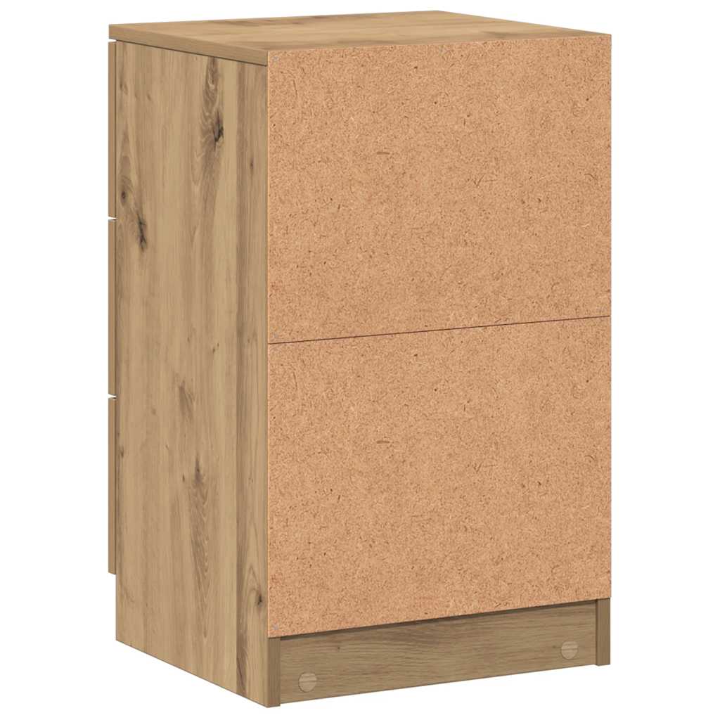vidaXL Κομοδίνα 2 τεμ.Αρτισιανή Δρυς 40x36x65 εκ. Επεξ. Ξύλο