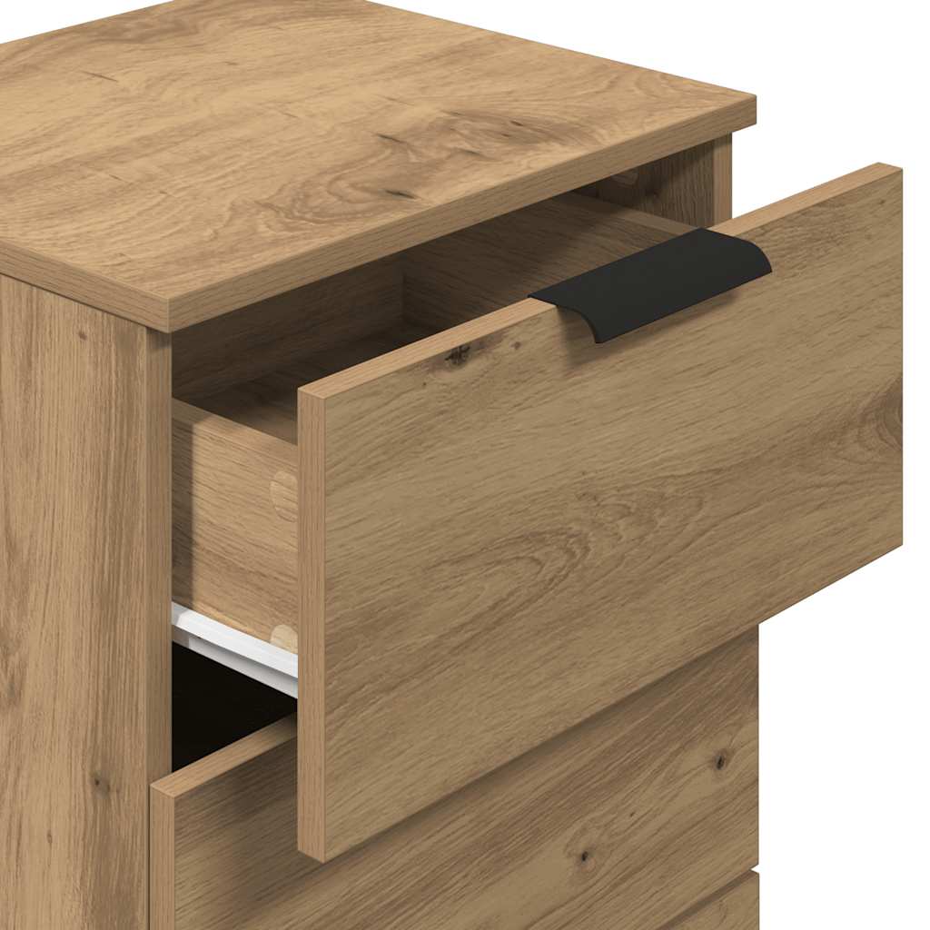 vidaXL Κομοδίνα 2 τεμ.Αρτισιανή Δρυς 40x36x65 εκ. Επεξ. Ξύλο