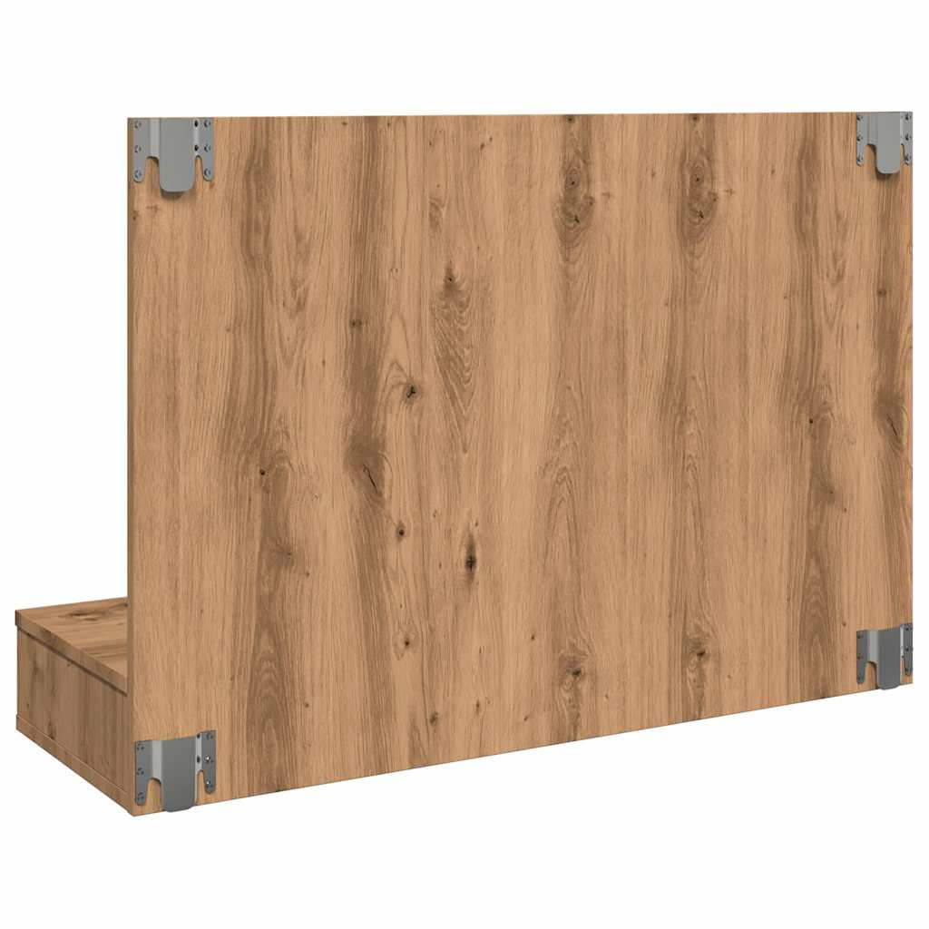 vidaXL Ντουλάπι καθρέφτη με LED Artisan Oak 90x31,5x62 cm