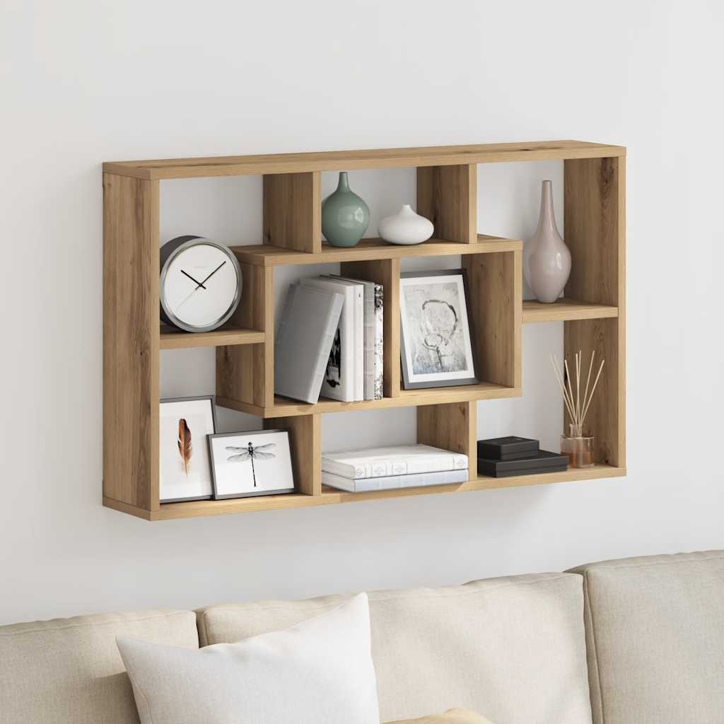 vidaXL Ράφι τοίχου Artisan Oak 85x16x52,5 cm Κατασκευασμένο ξύλο