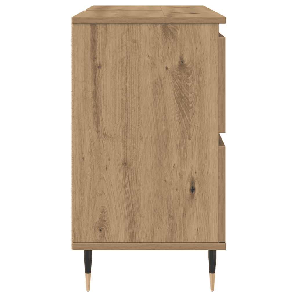 vidaXL Ντουλάπι μπάνιου Δρυς τεχνίτης 80x33x60 cm Κατασκευασμένο ξύλο
