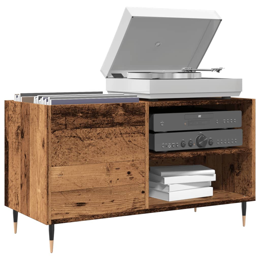 vidaXL Δισκοθήκη Παλιό Ξύλο 84,5 x 38 x 48 εκ. από Επεξεργασμένο Ξύλο