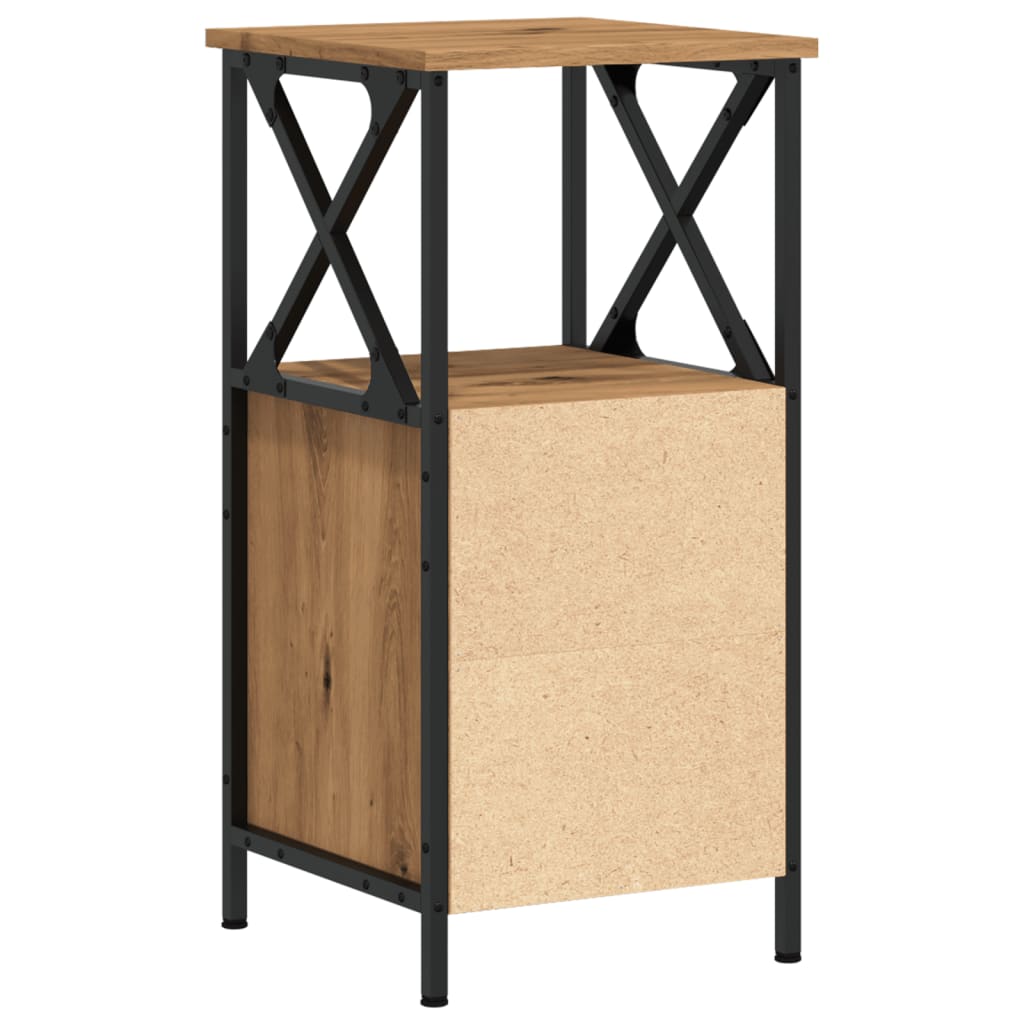 vidaXL Κομοδίνο Artisan Oak 34x35,5x70 cm Κατασκευασμένο ξύλο