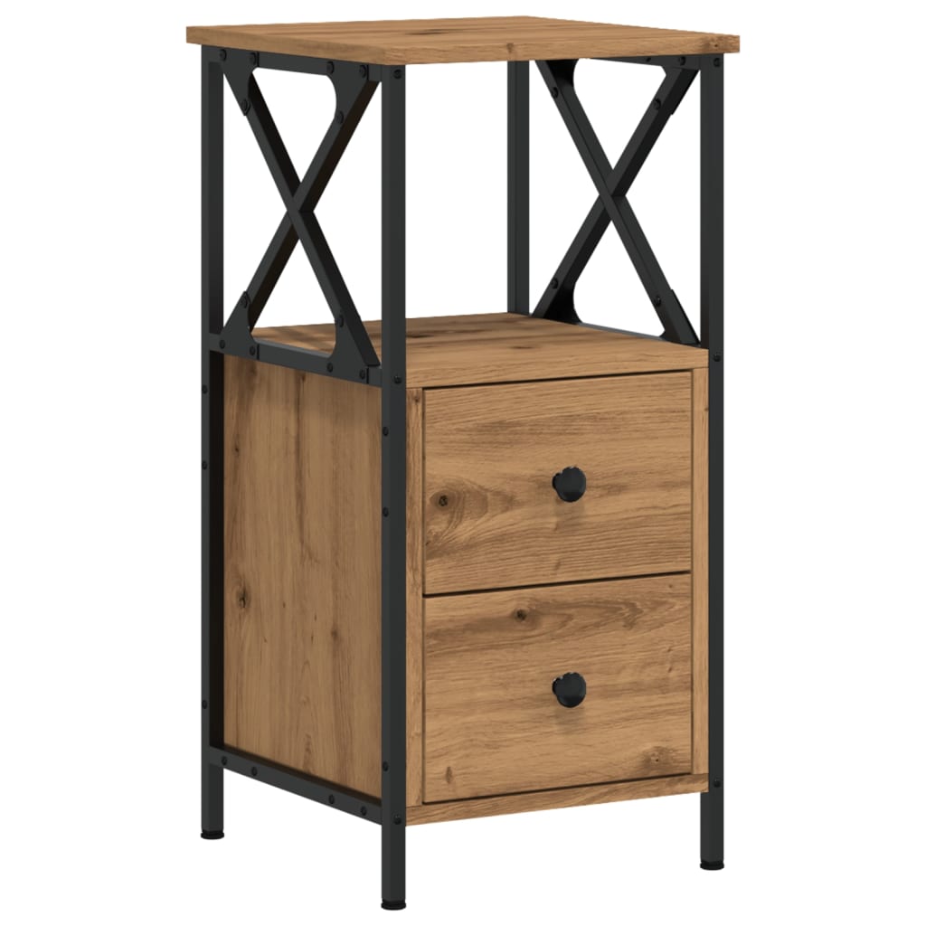 vidaXL Κομοδίνα 2 τεμ Artisan Oak 34x35,5x70 cm Κατασκευασμένο ξύλο