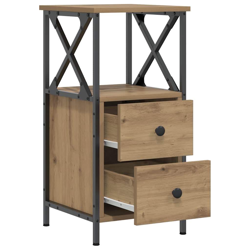 vidaXL Κομοδίνα 2 τεμ Artisan Oak 34x35,5x70 cm Κατασκευασμένο ξύλο