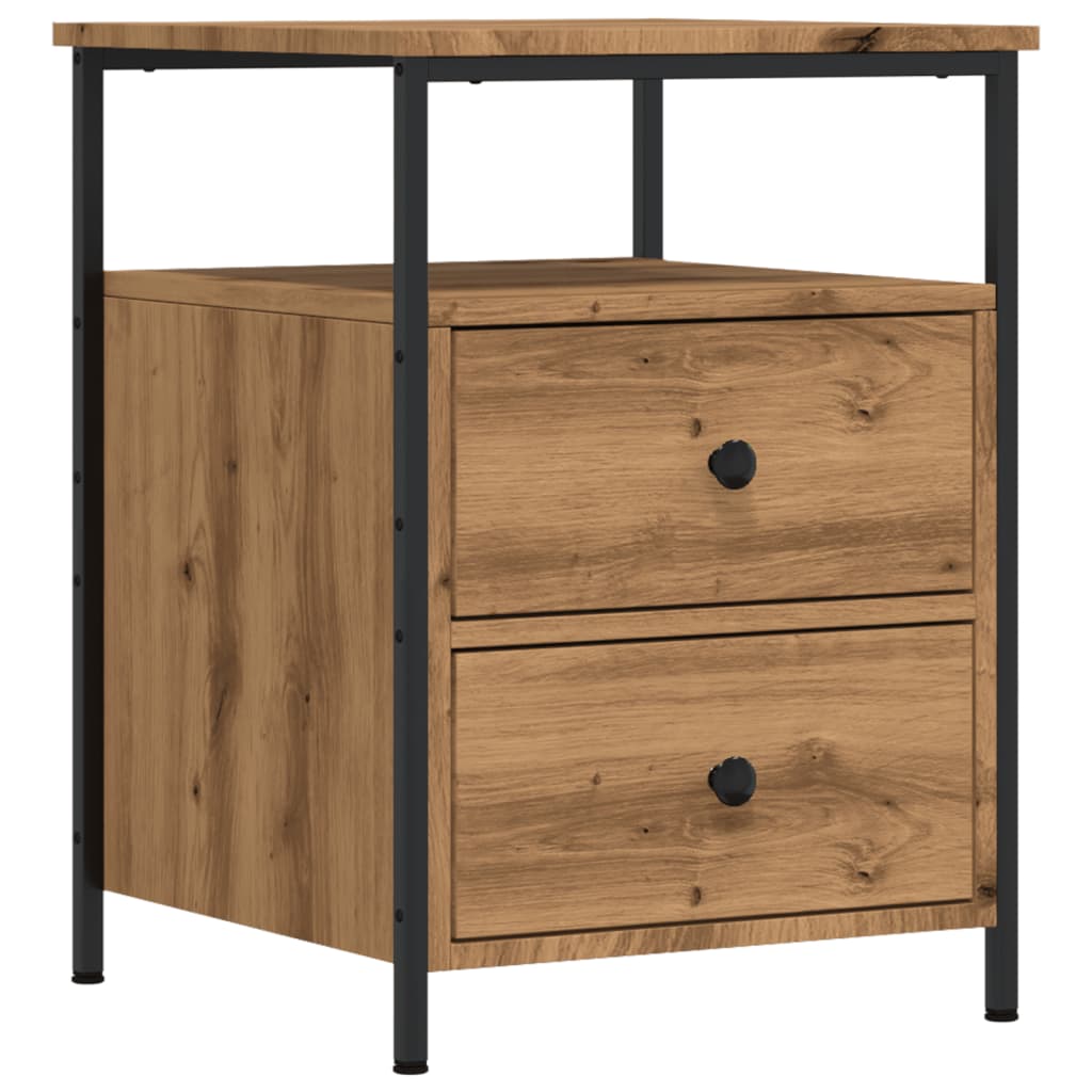 vidaXL Κομοδίνα 2 τεμάχια Artisan Oak 44x45x60 cm Κατασκευασμένο ξύλο